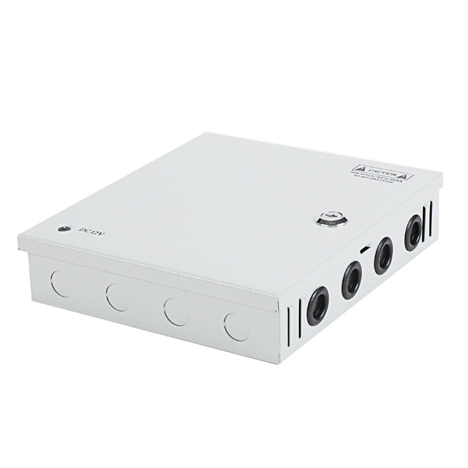 120W 10A 9CH DC12V Output Switch Mode CCTV Distribution Box Portable Power Supply For IR Camera Monitoring Equipment LED Tape Lights 120W 10A 9CH DC12V Output Switch Mode CCTV Distribution Box Portable Power Supply For IR Camera Monitoring Equipment LED Tape Lights